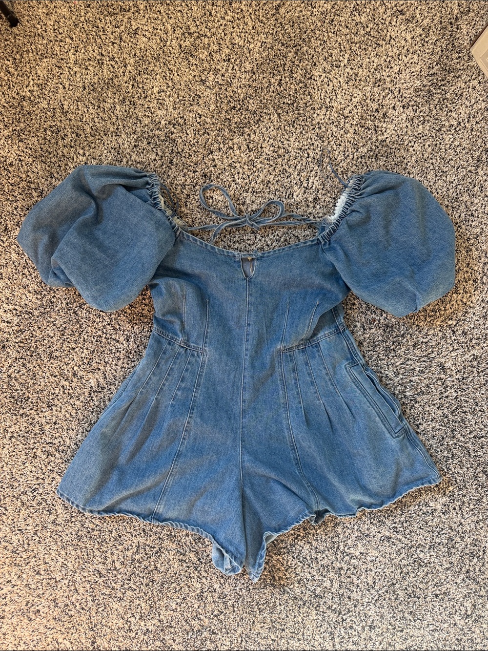 Small denim romper